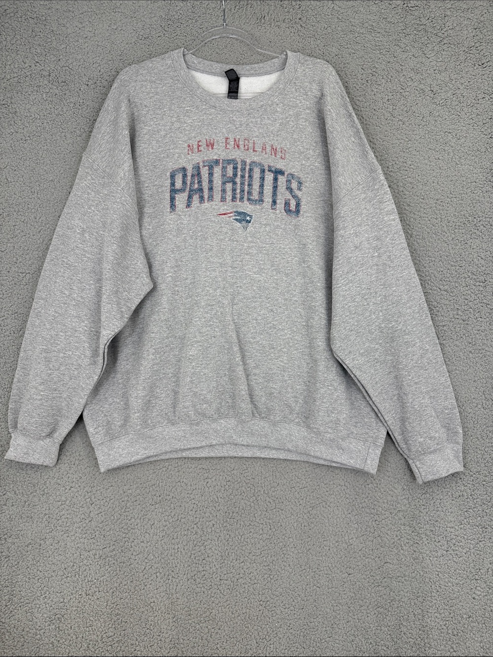 New England Patriots Crewneck Sweatshirt Men’s 2XL Gray long sleeve sweater NFL